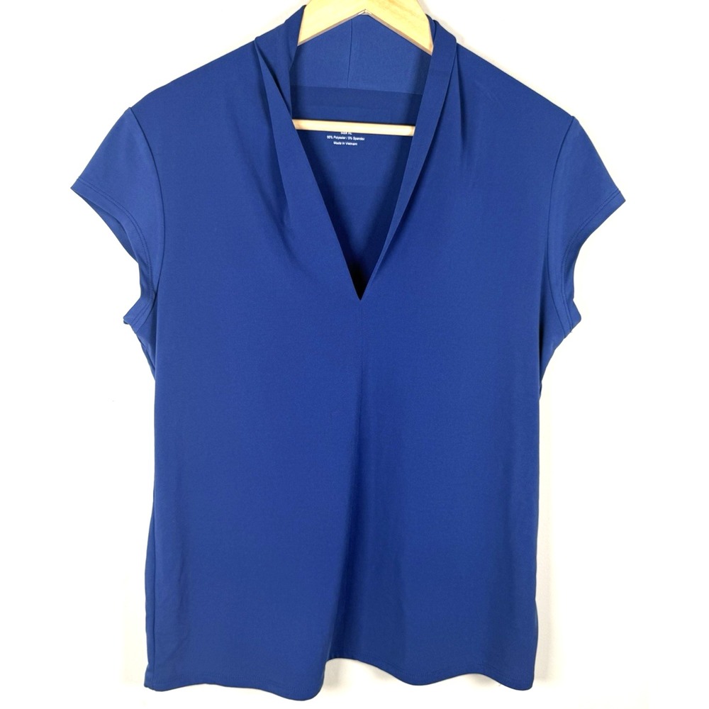 Grace Royal Blue Sleeveless Tunic Tank Top‎ Women's XL Stretch Base Capsule